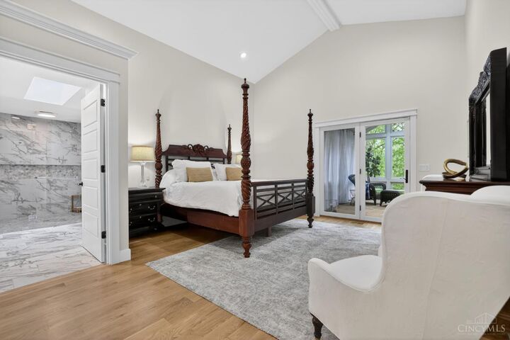 Primary bedroom suite on the main level
