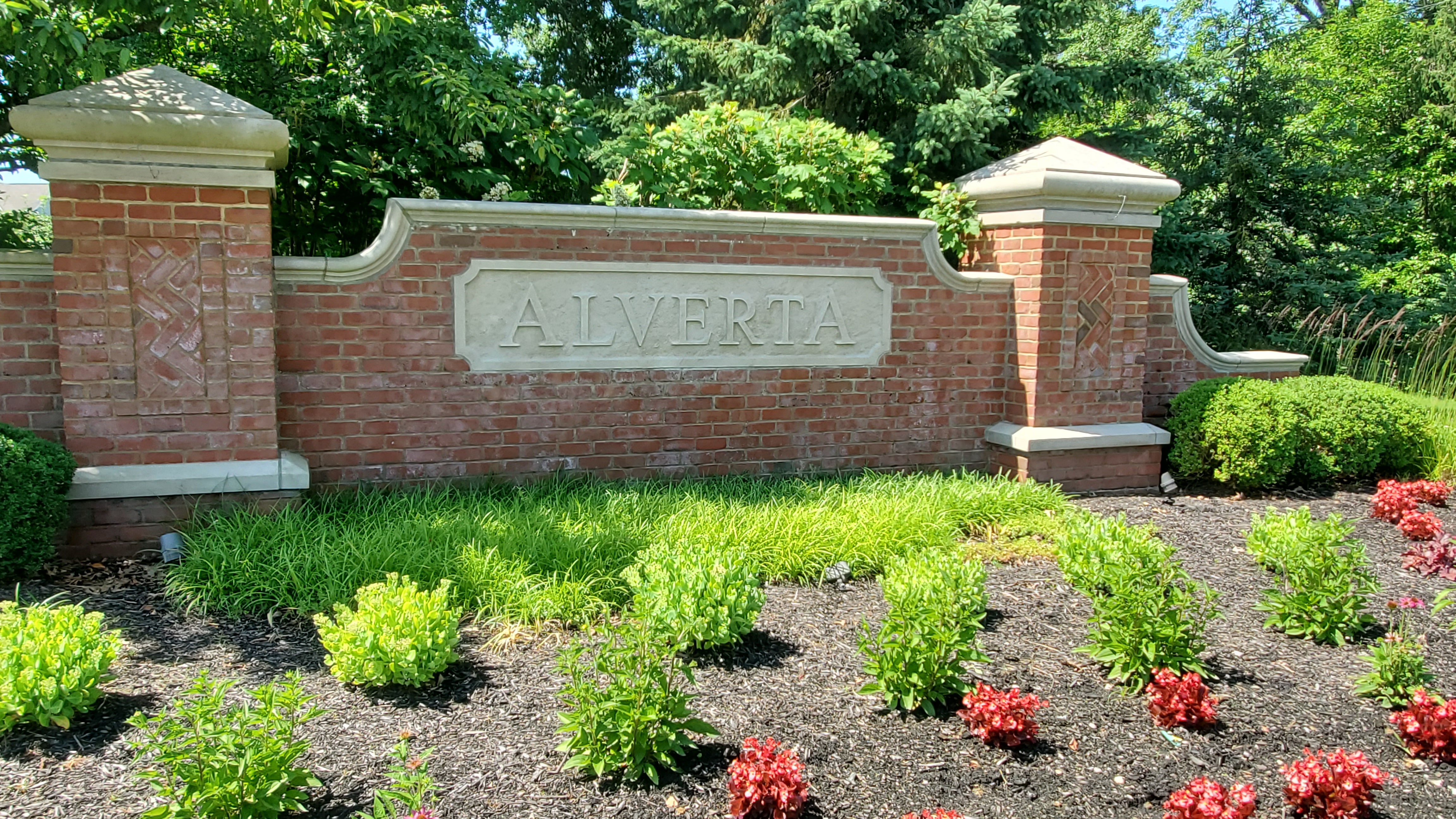 Alverta neighborhood sign
