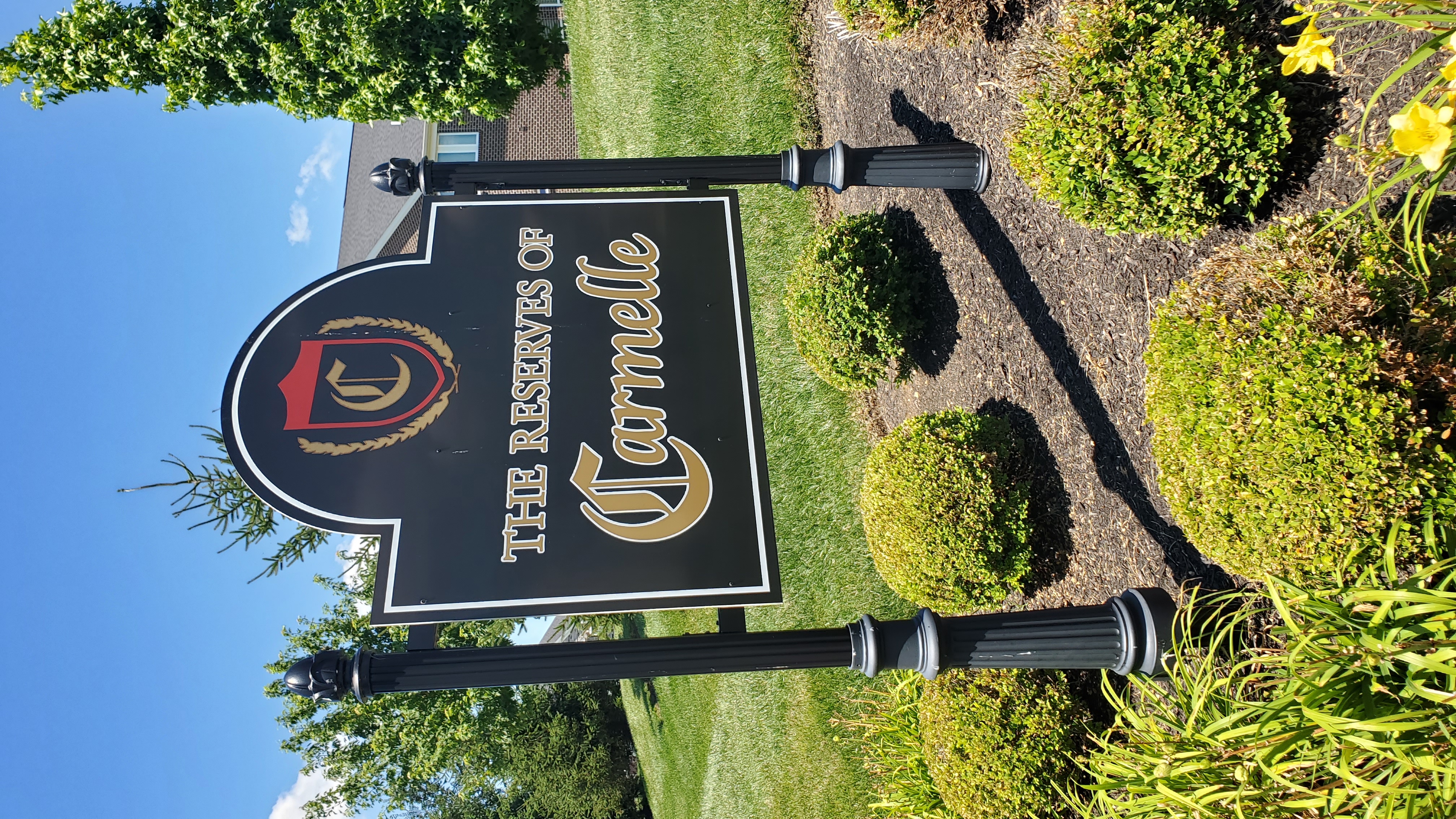 Carmelle neighborhood sign
