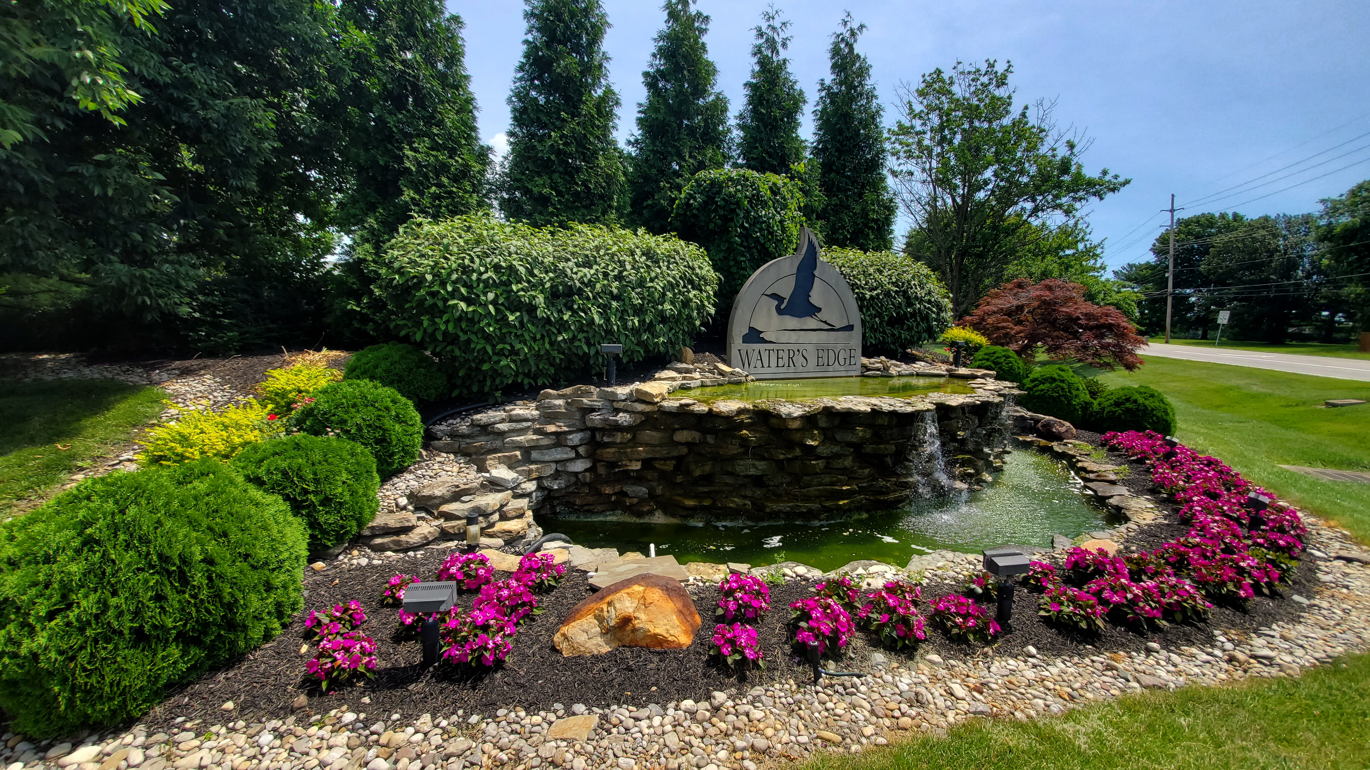 Waters Edge neighborhood sign